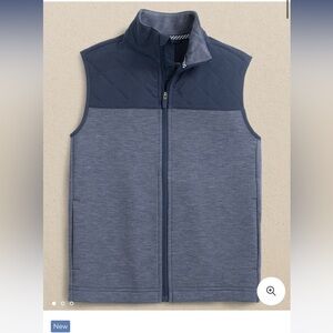 Southern Tide Boys Waterfront Quilted Vest in Dress Blue